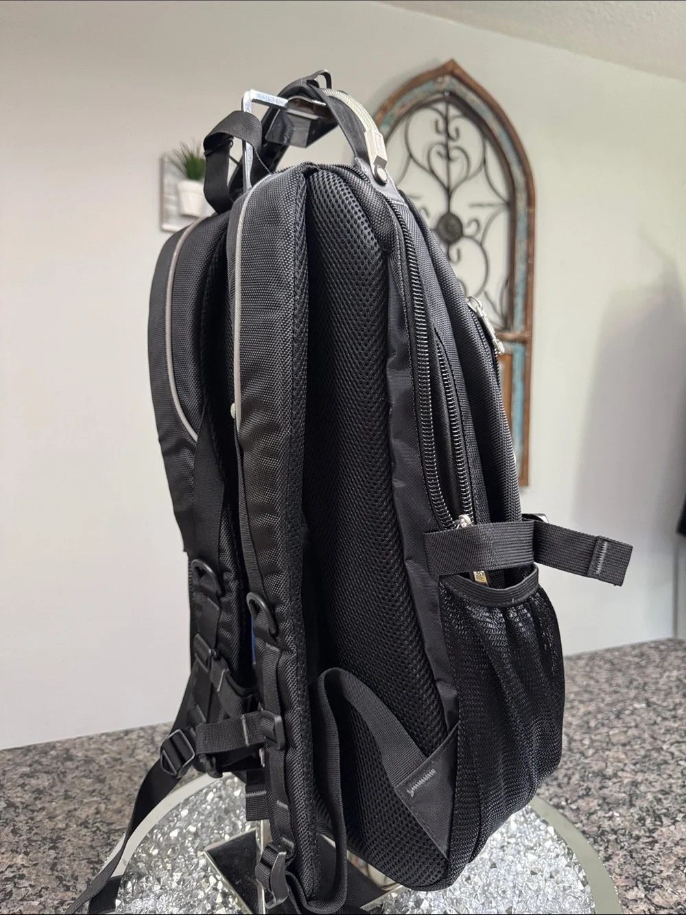 Bugatti Black Men's Backpack with Multiple Compartments Laptop backpack NWT